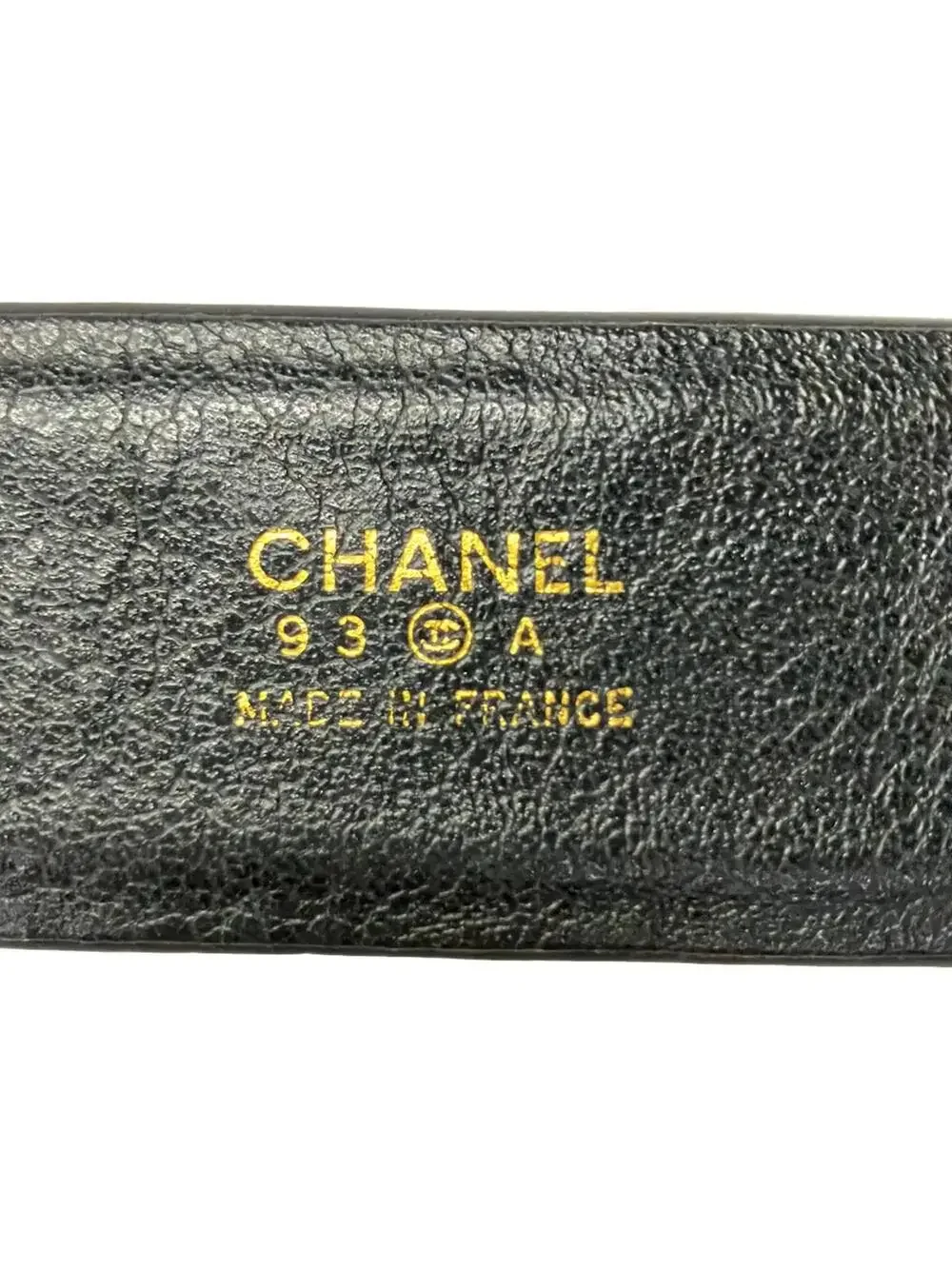 Chanel Black Leather Hardware Belt Gold #359073C59B